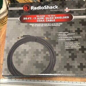 RadioShack 25-ft Quad-Shielded Coax Cable - Black